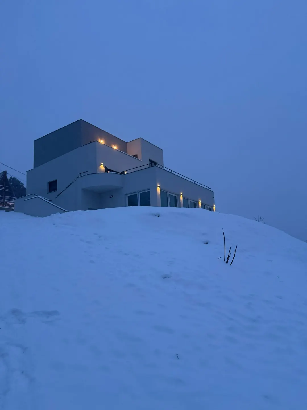 Private sledding slope at Villa Medvednica